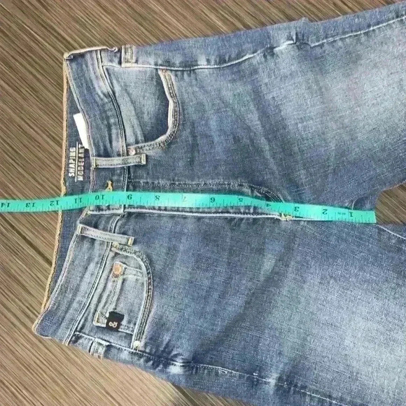 H&M Women's Blue Medium Wash 5-Pocket Shaping Skinny High Waist Denim Jeans Sz25 - Picture 11 of 13